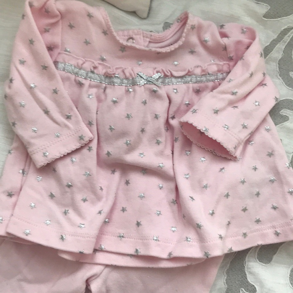 Little Me pink 2pc 3M baby two piece